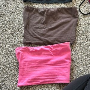 Pink and Brown Women's Skirt Set